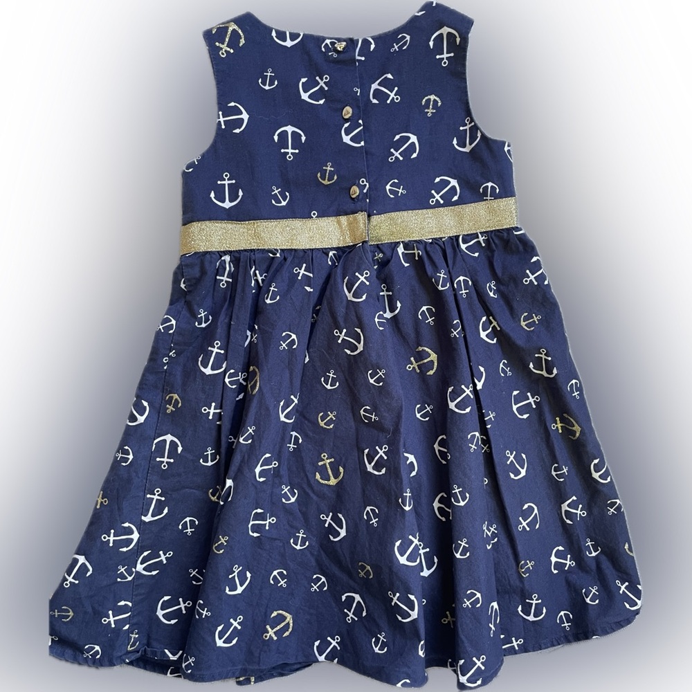 Maggie & Zoe Blue and Gold Anchor Dress - Picture 2 of 6